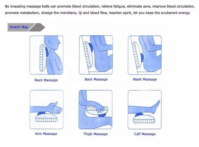 O descanso de amasso do Massager do pescoço de Shiatsu põe um auto tempo de 20 W 15 o projeto principal dos minutos quatro
