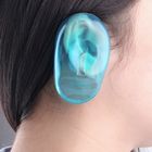 Proteja as tampas da orelha do silicone, orelha clara azul do silicone para o uso pessoal/salão de beleza do cabeleireiro