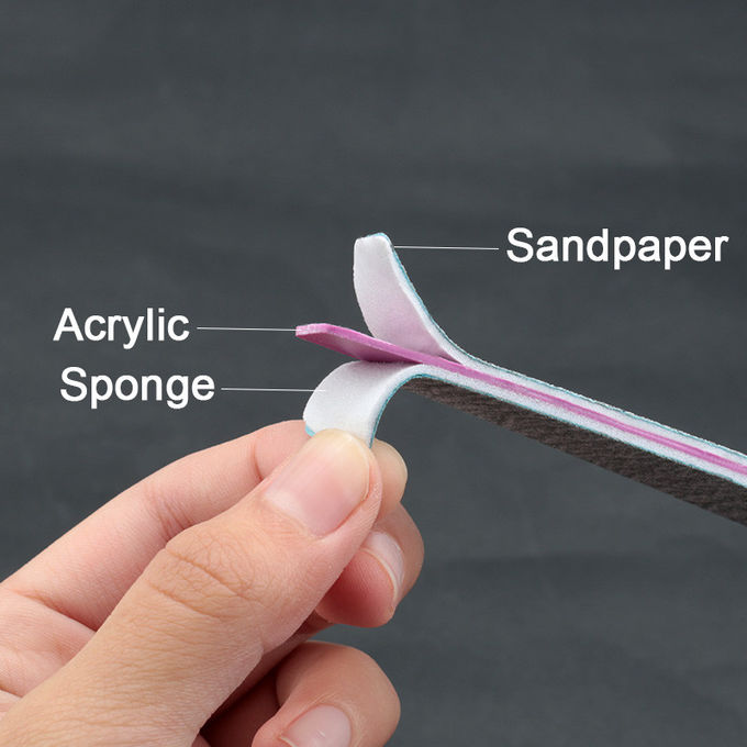 O cuidado cinzento do prego da cor utiliza ferramentas o tamanho do arquivo 18 x 2 x 0.4cm do prego da lixa para o cuidado do dedo